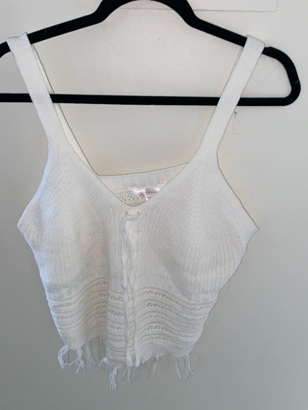 Festival sweater knit white halter firings xl 15/17 JRS